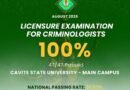CVSU, 100% PASADO SA AUGUST 2026 CRIMINOLOGISTS LICENSURE EXAM